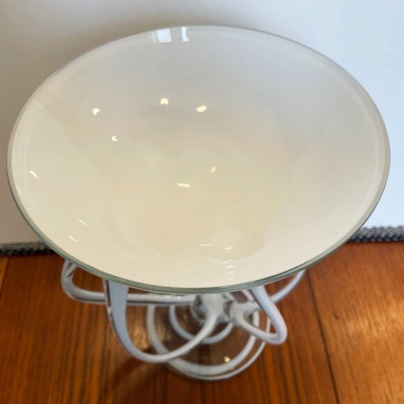 White Blown Glass Candy Bowl–Jozefina of Krosno Poland–Octopus Candy Dish–Large - Picture 5 of 7